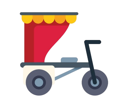 >Hop-on & hop-off pedicab tours 